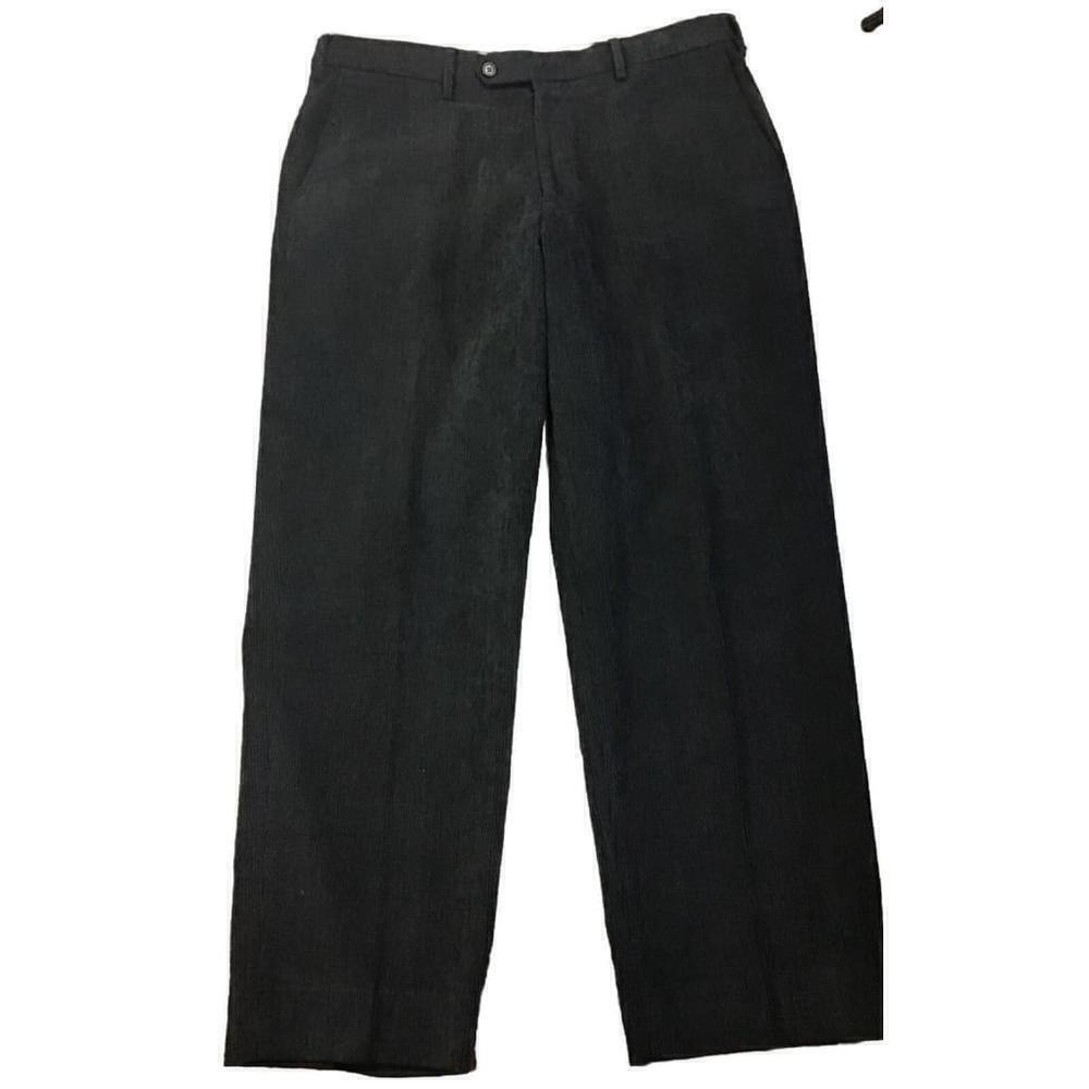 St. Croix Wool Polyester Blend Ribbed Black Pants Men’s SZ 36 Made in Italy EUC